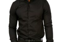 Mens 3x black dress shirt