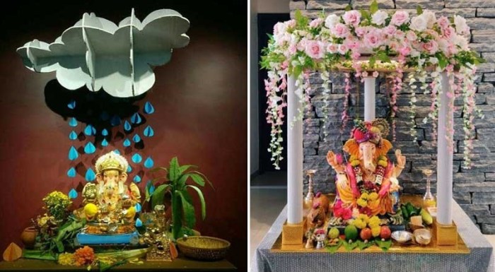 How to make lotus for ganpati decoration