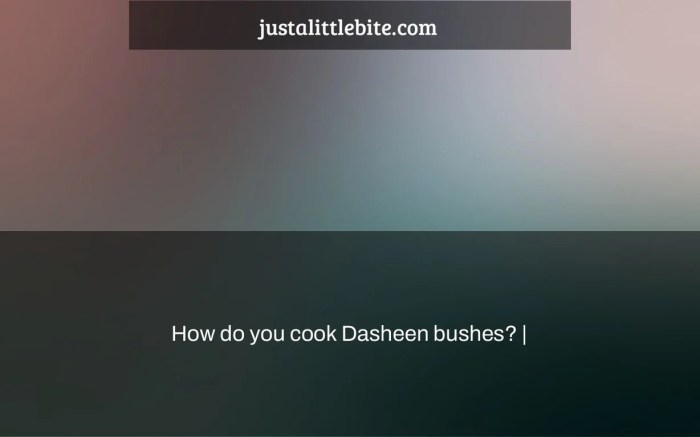 How to cook dasheen caribbean style