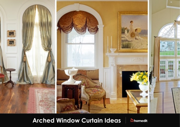 How to decorate arch window treatments