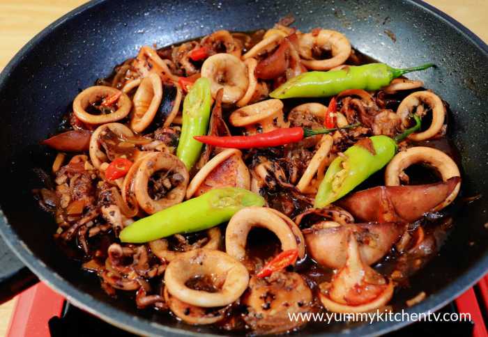 How to cook adobong pusit pinoy style