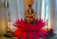 How to make lotus for ganpati decoration