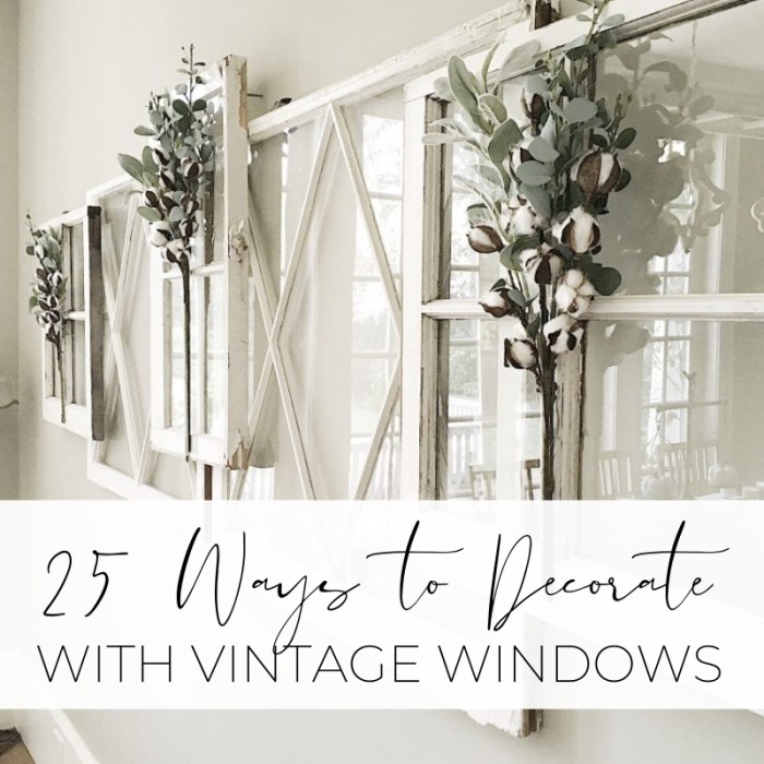 How to decorate with old wooden windows